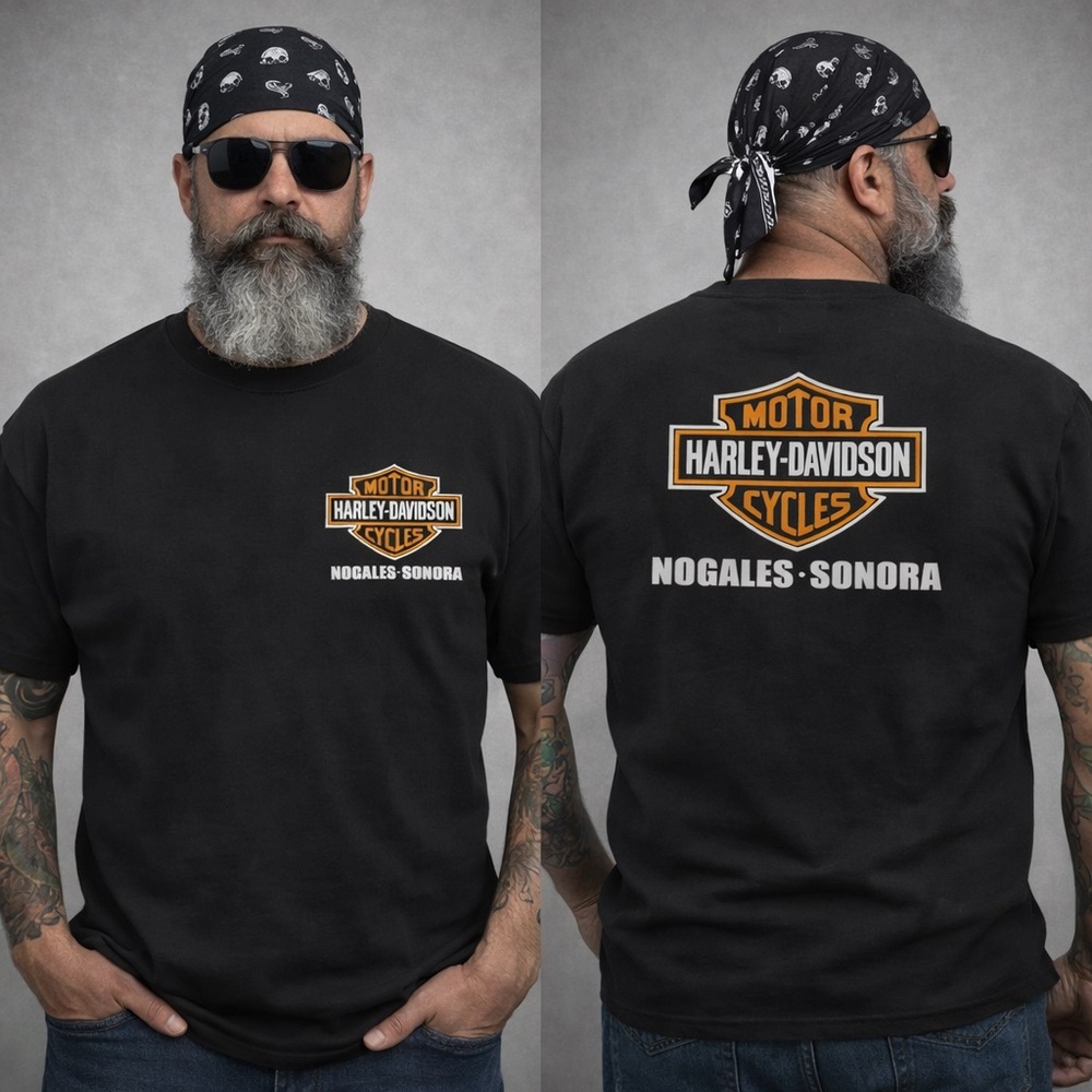 Yazbek Harley Davidson Nogales Sonora Men’s 2XL Black Back Hit